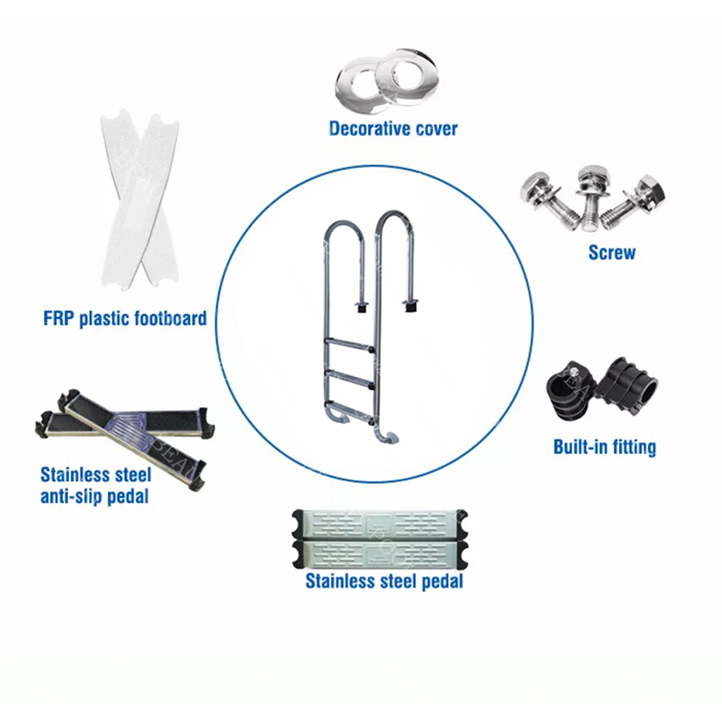 Échelle en acier inoxydable U01 U modèle 304